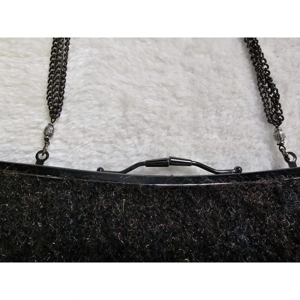 Liz Soto Textured Framed Handbag With Chain Strap